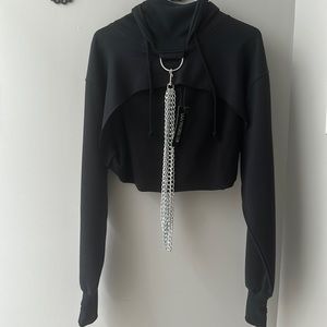 Crop chain hoodie
